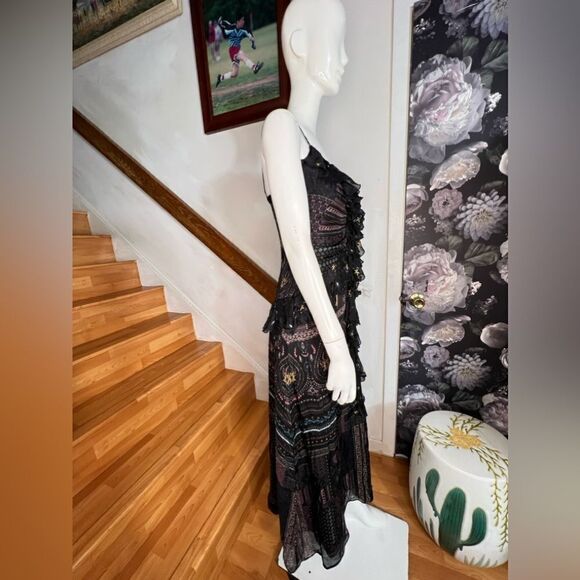 Anthropologie Let Me Be Sheer Printed V-Neck
Midi Dress/ size S - Picture 8 of 12